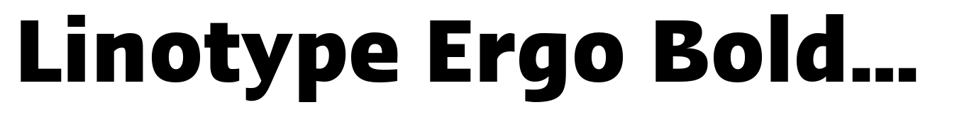 Linotype Ergo Bold Condensed